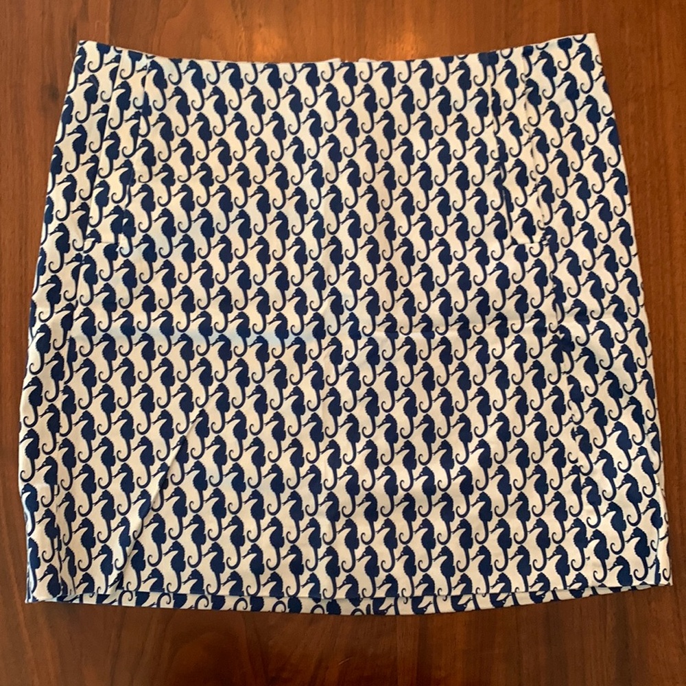 J Crew Cotton Seahorse Mini Skirt